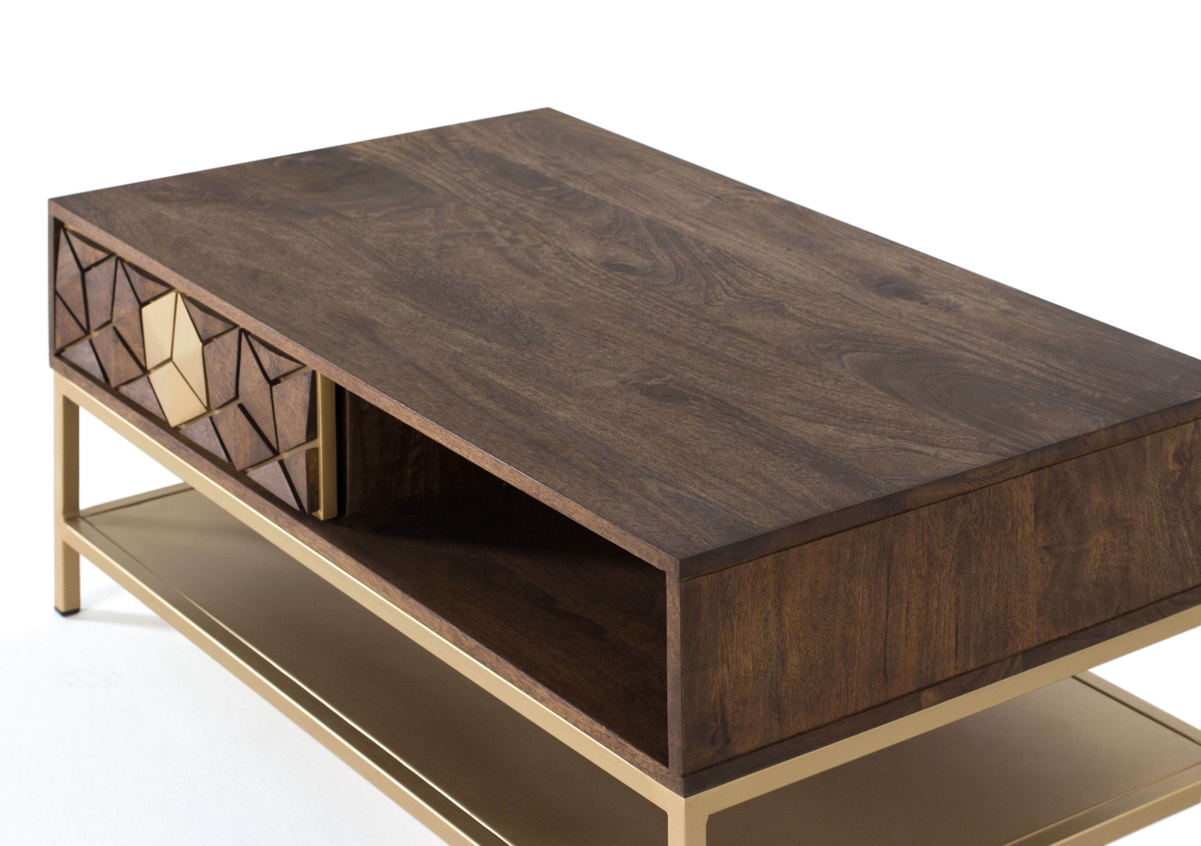 Прямоугольный журнальный столик из манго с отсеком для хранения Giner y Colomer Bora Bora ARCH-00147664 - Вид №2