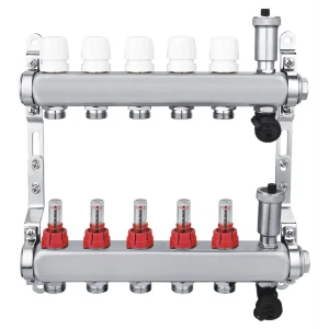 Коллекторная группа СПЕЦ с расходомерами для теплого пола 5 выходов 89351129