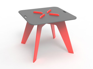 Квадратный стол для общественных мест из полиэтилена