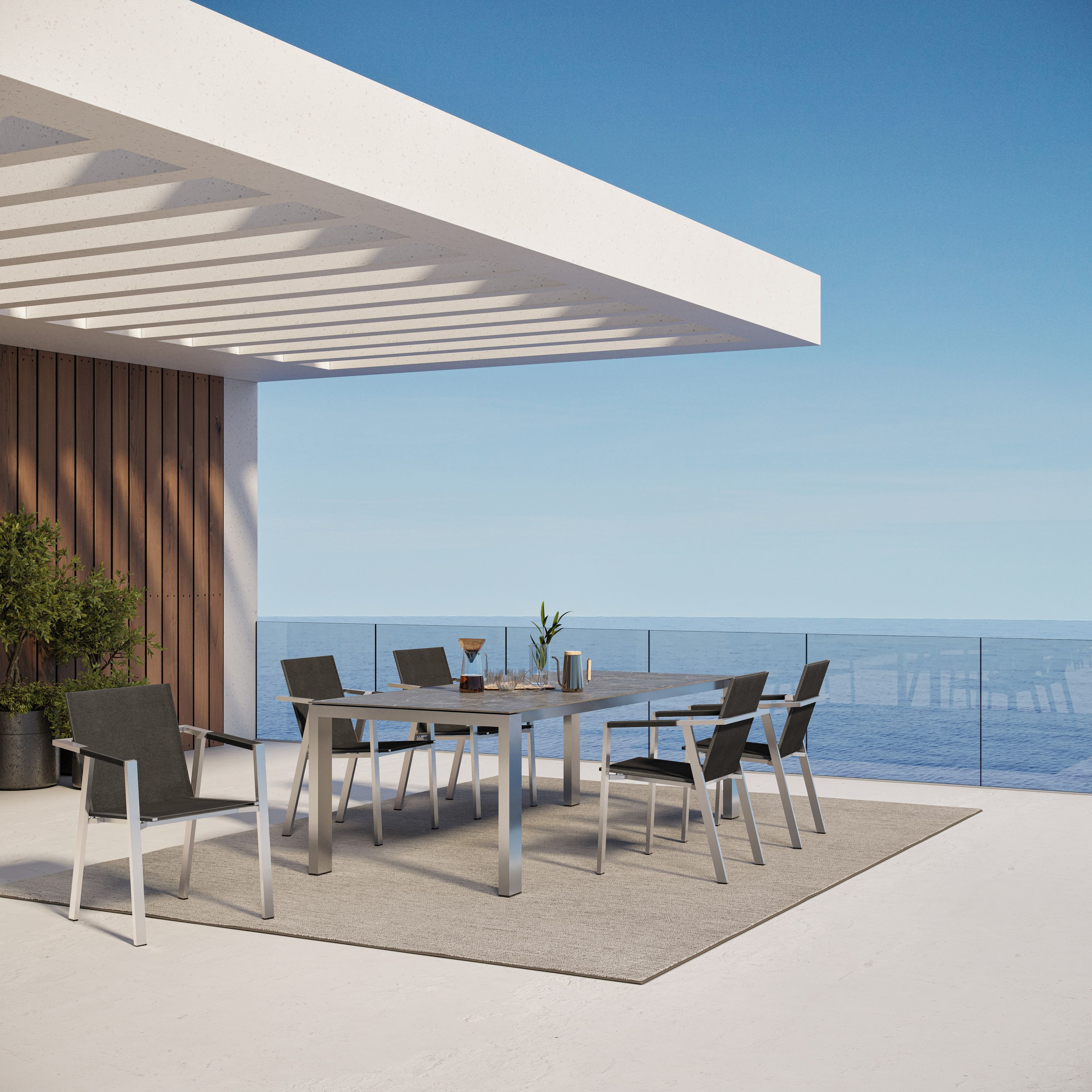 Выдвижной прямоугольный садовый стол solpuri моно ARCH-00149396 - Вид №2