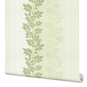 Обои флизелиновые Vilia Мелодия зелёные 1.06 м 1319-62