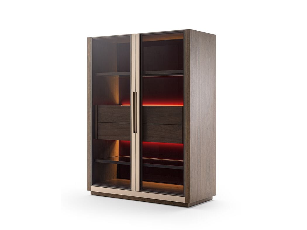 Витрина из дерева и стекла со встроенным освещением Turri ателье ARCH-00011950