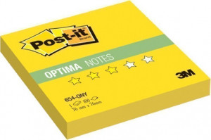 387883 Блок-кубик "Optima" 654-ONY неон желтый 3M Post-It