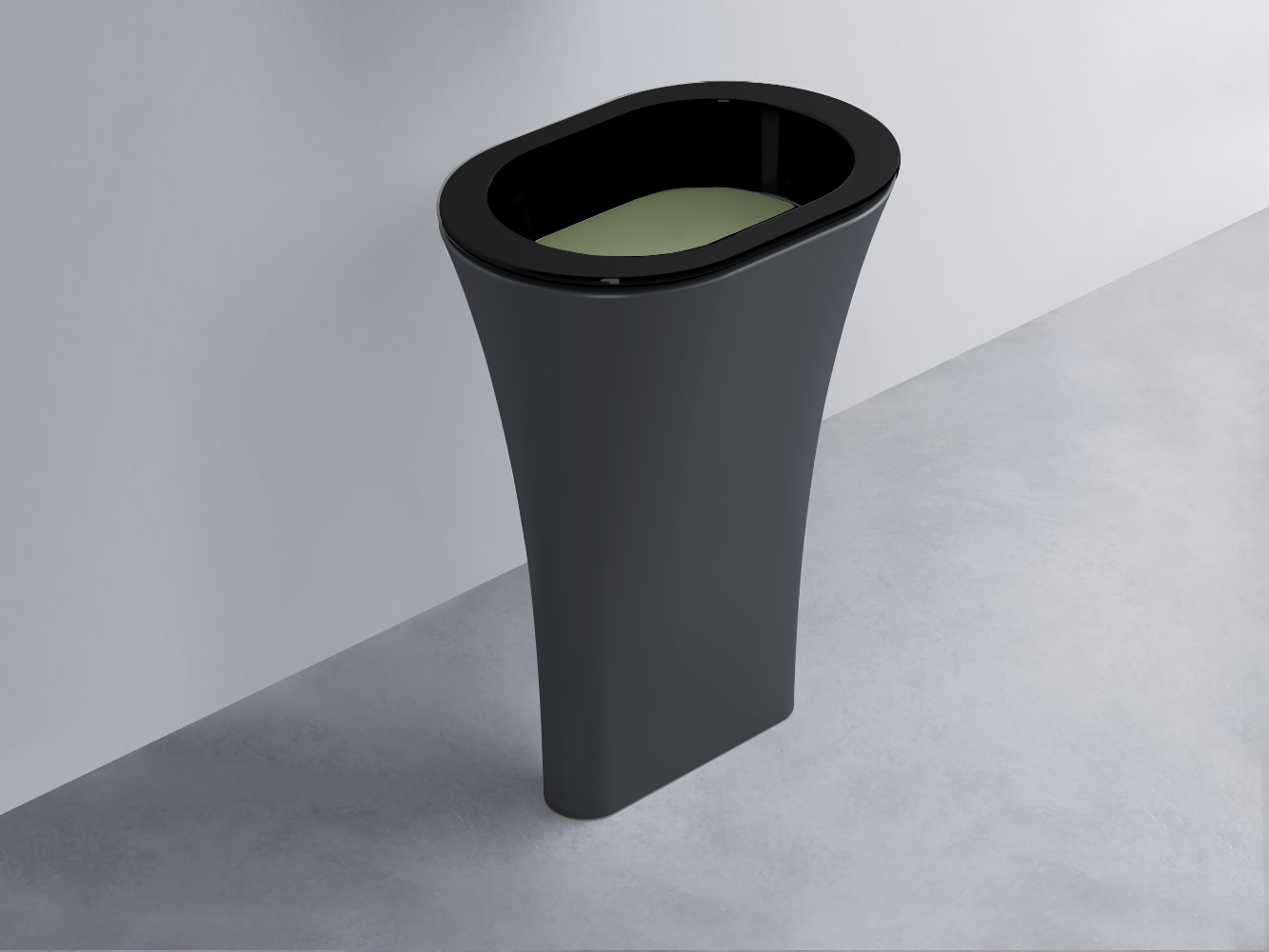 AMLA65-N+AMPILO-AG+AMCOLO-BA Раковина Amedeo Ovale отдельностоящая cielo Enjoy + Amedeo Ceramica Cielo