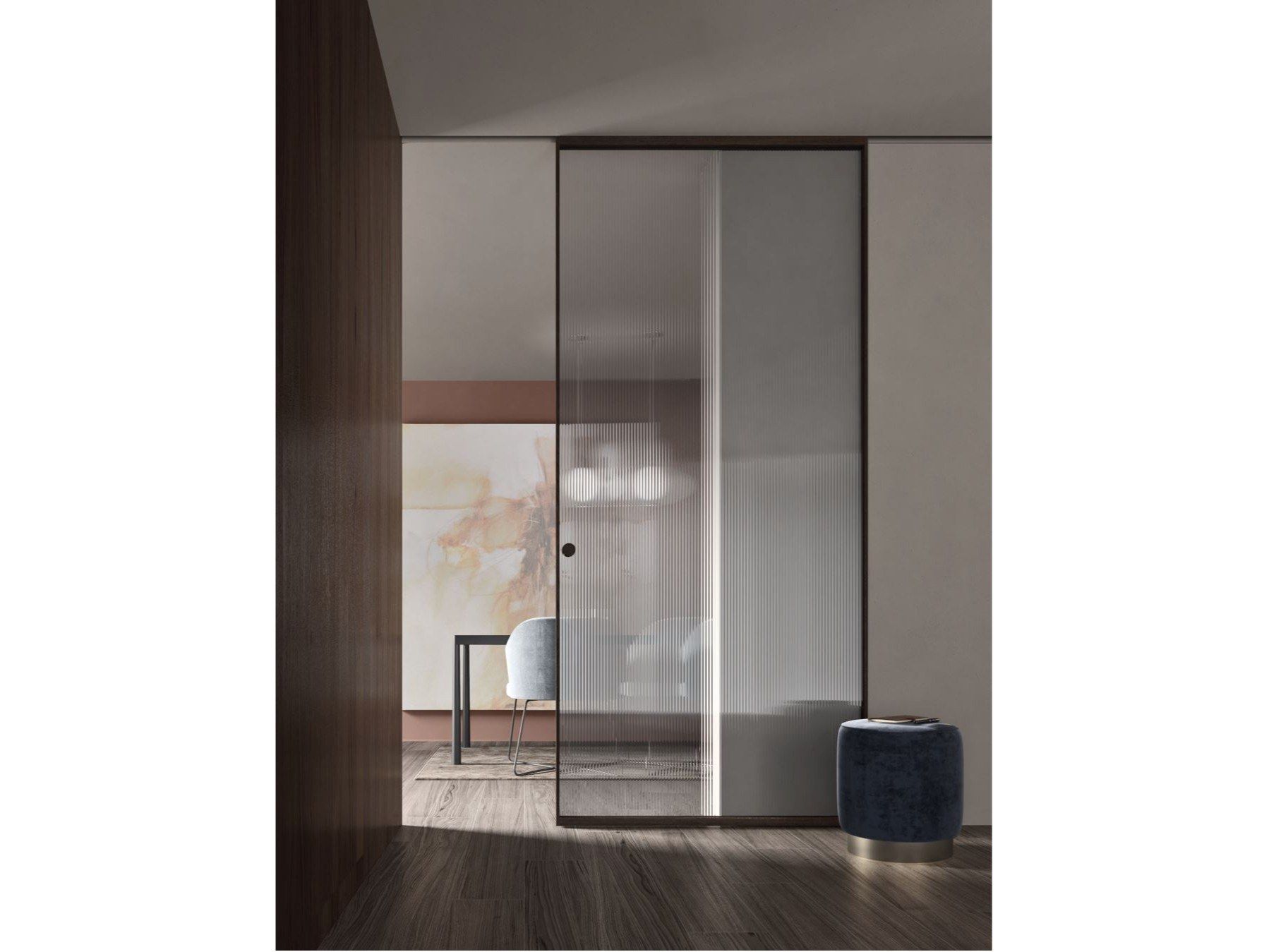 Стеклянная и алюминиевая дверь BLUINTERNI Quadro-Move ARCH-00096428