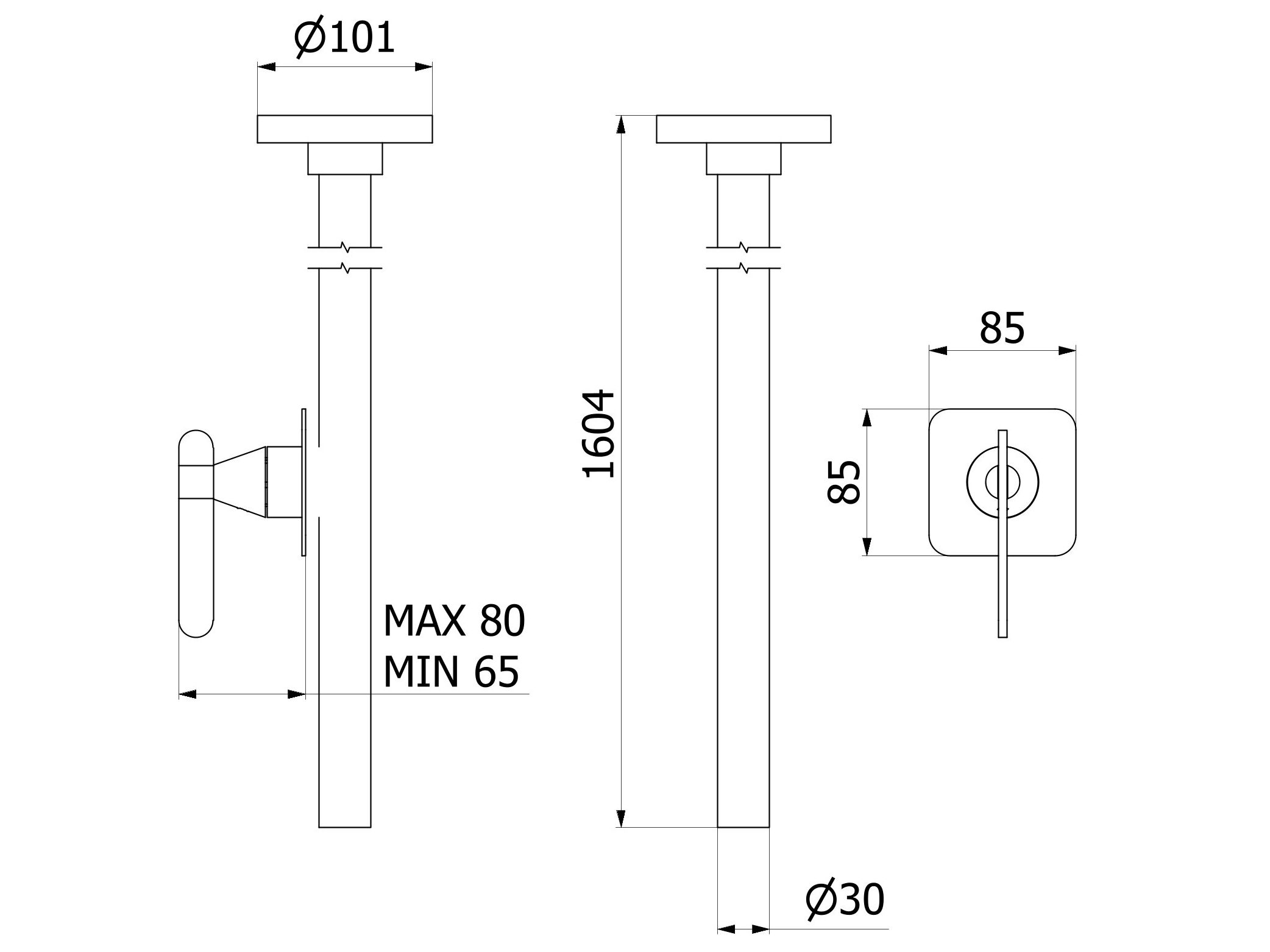 Однорычажный смеситель для раковины с 2 отверстиями IB Soho ARCH-00140399 - Вид №6