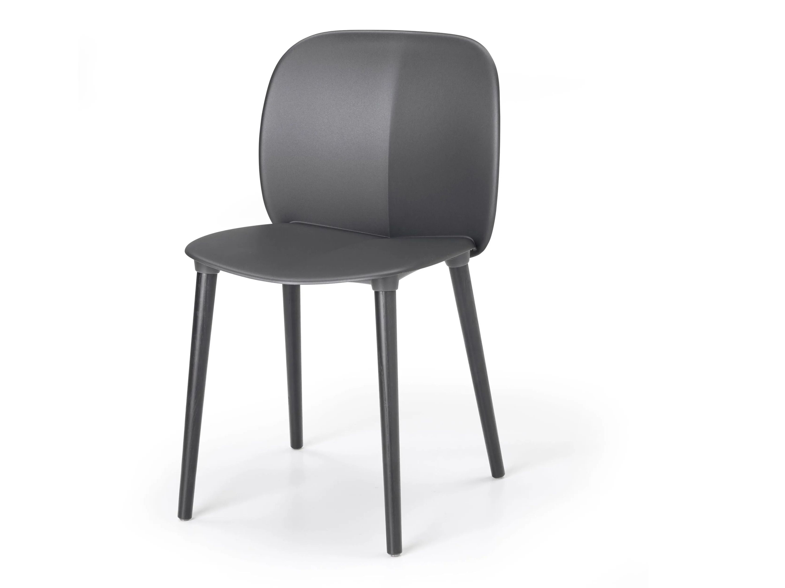 Рециркулированный пластиковый стул с деревянными ножками S-CAB Mentha ARCH-00144796 - Вид №2