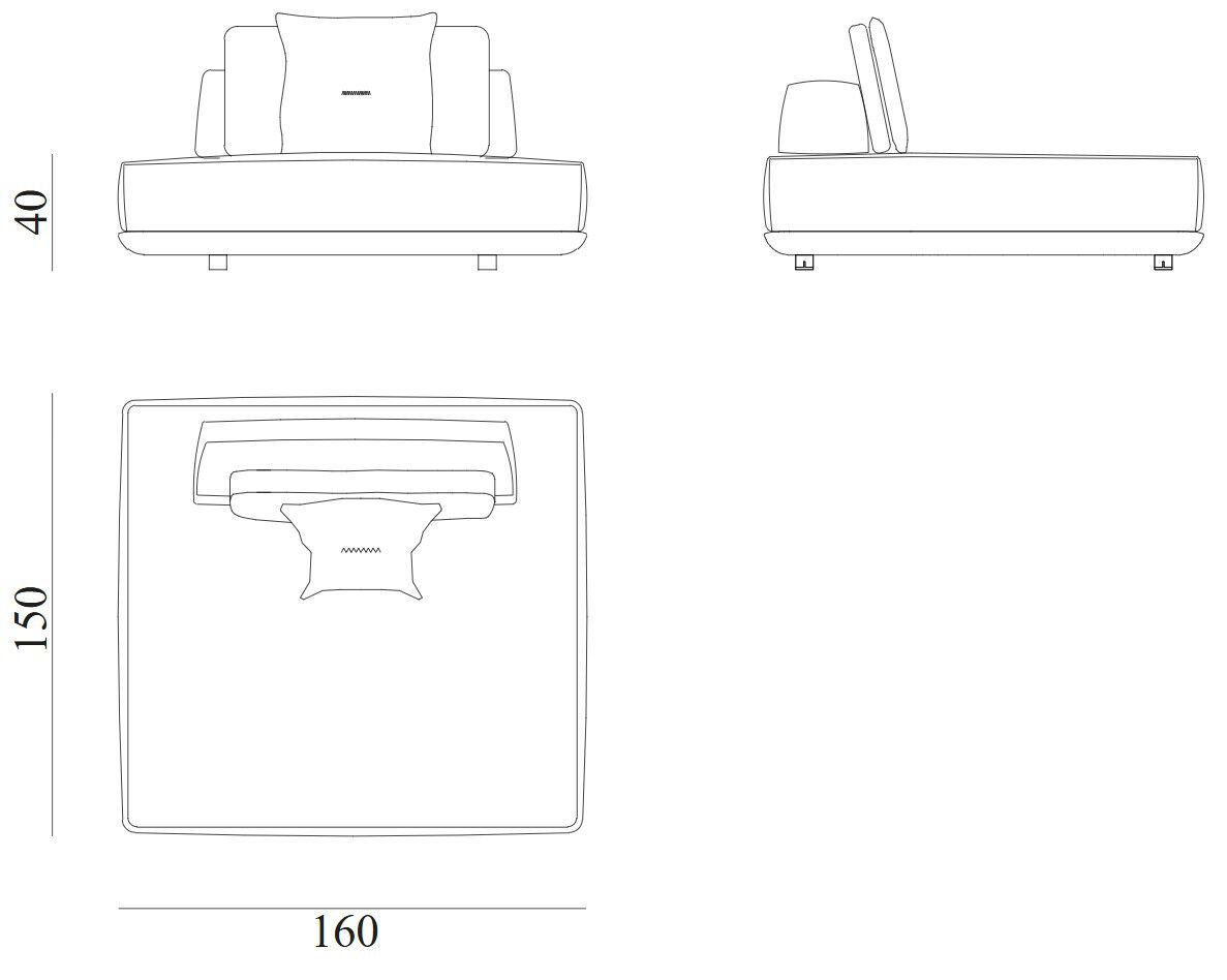 Ткань сад диван Exteta Caprera ARCH-00016629 - Вид №33