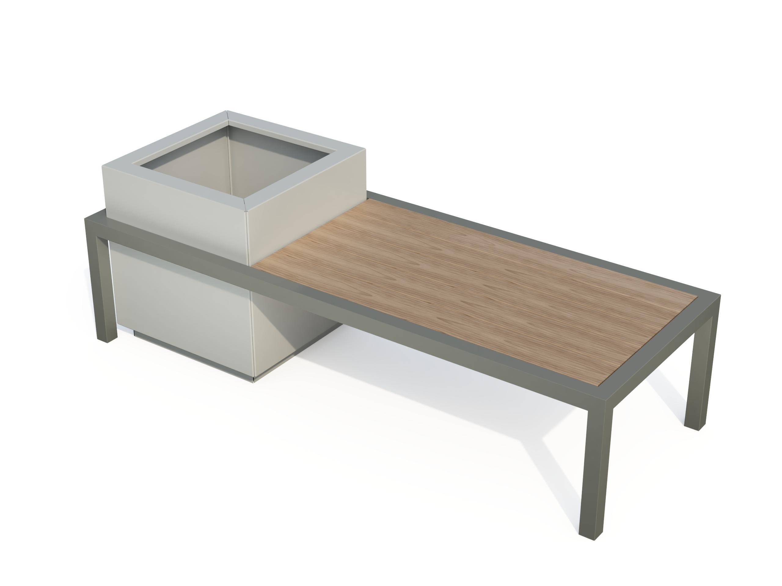 Деревянная и бетонная скамейка со встроенной сеялкой Studio Città Pack ARCH-00012181