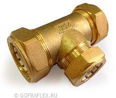 Тройник труба-труба-труба 25*25*20мм Flexible hose Россия