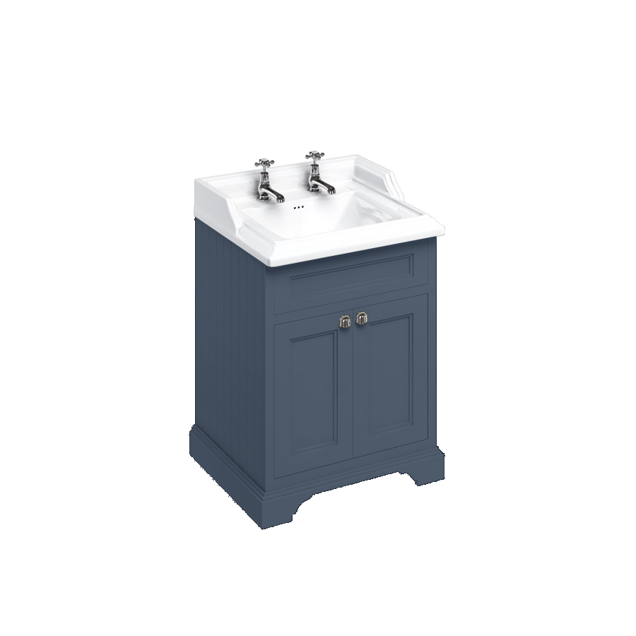 Burlington Отдельностоящий блок 65 с дверьми и классической раковиной Темно-оливковый с 1 отверстием под смеситель Раковина FF8O_B15 1TH  - Вид №13