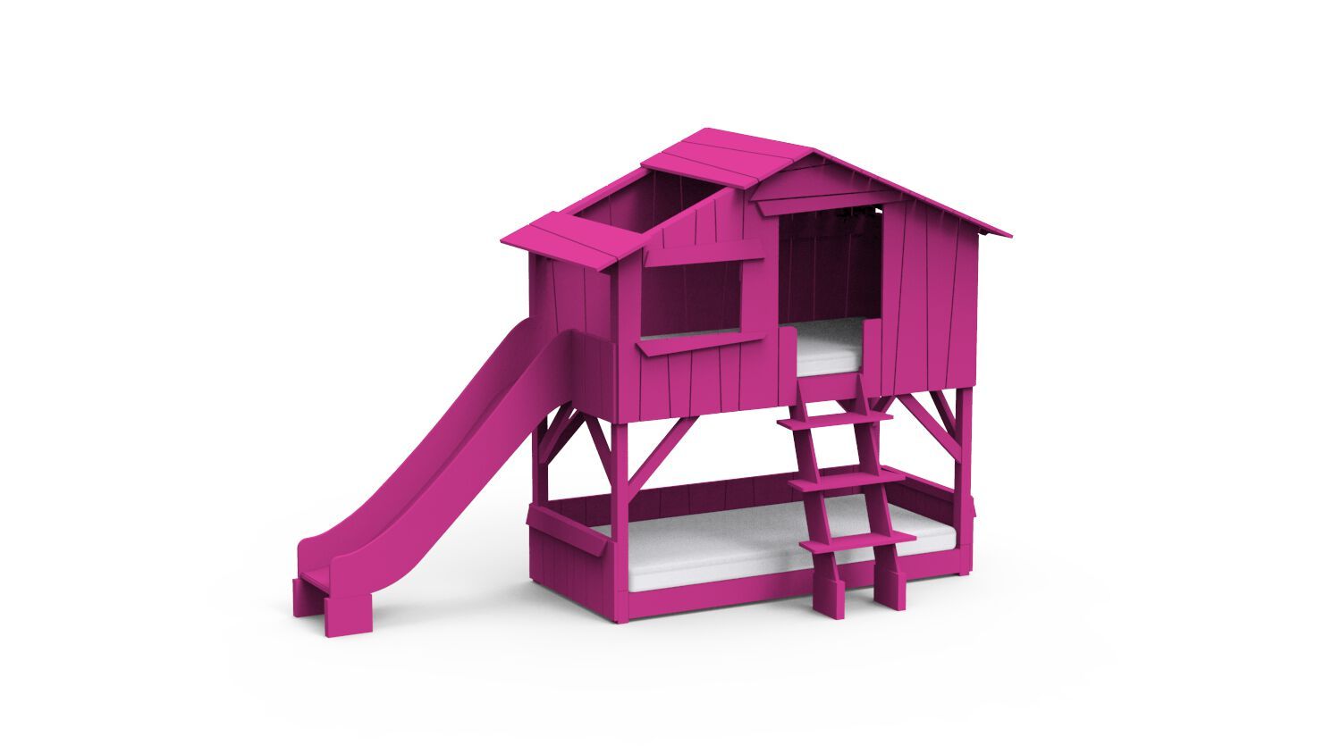 МДФ двухъярусная кровать с горкой Mathy by Bols TREEHOUSE BEDS &amp ARCH-00072798 - Вид №20