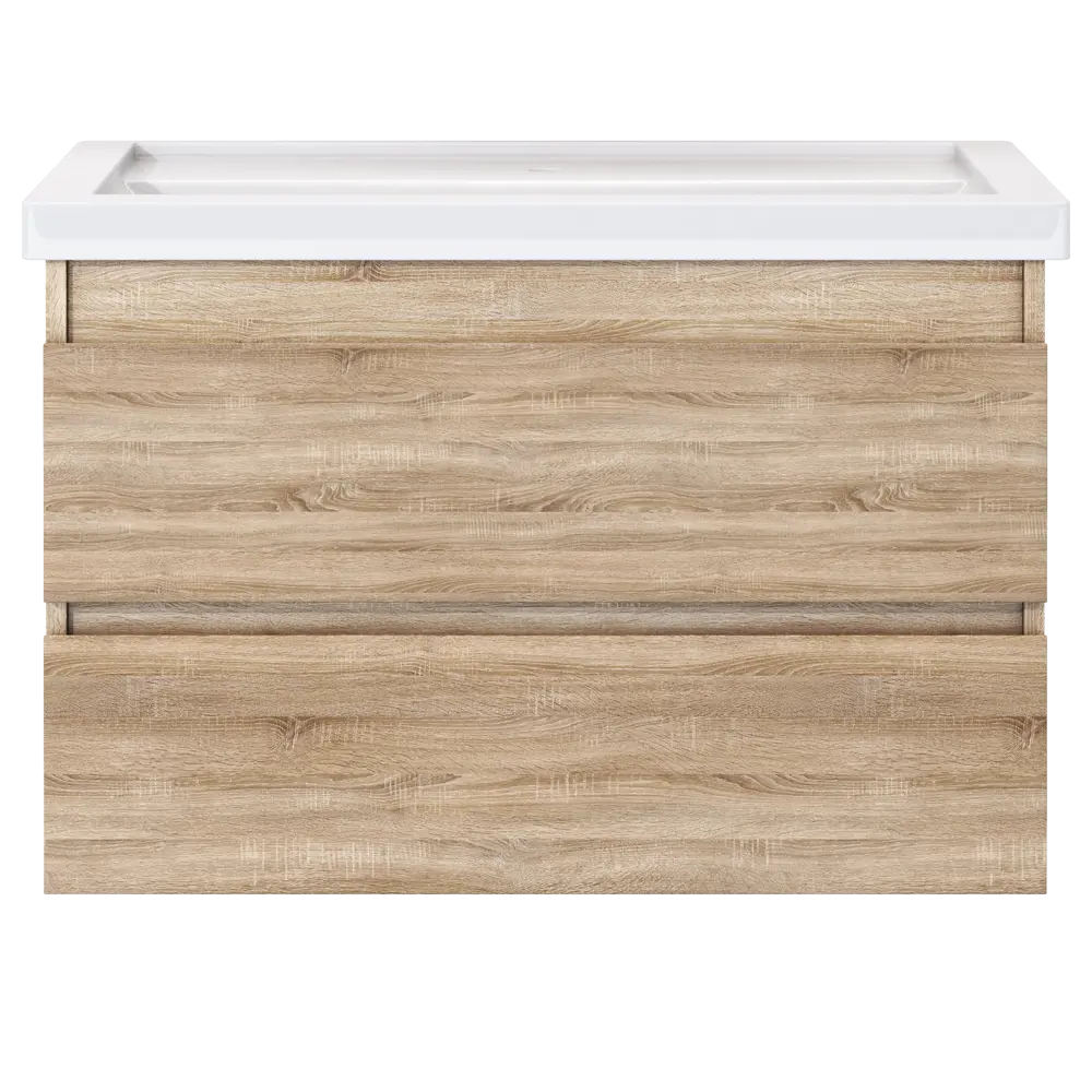 Vigo Matteo — подвесная тумба для ванной с двумя ящиками, дуб сонома 80 см 89050548 STLM-0991338 - Вид №4