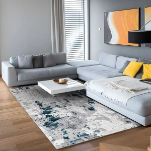 Ковер PALERMO F285 серый 200x290 см с рельефным дизайном 89378826