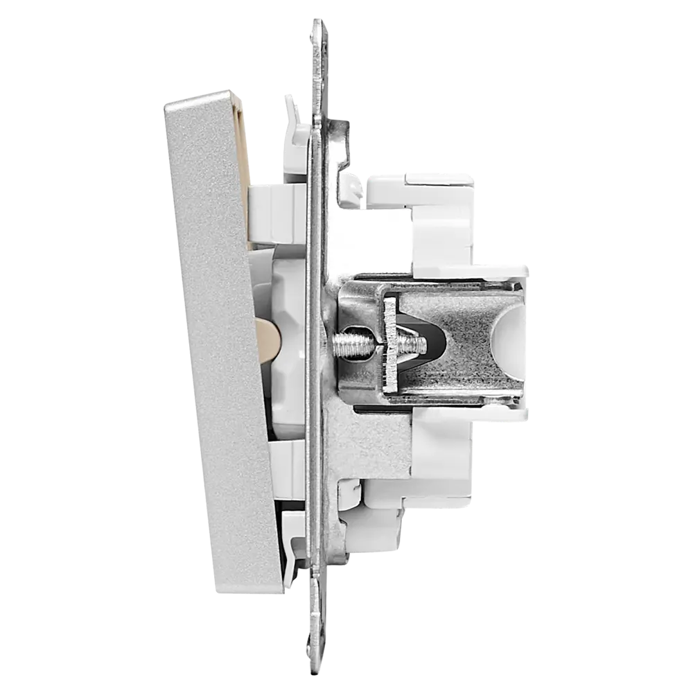 Выключатель встраиваемый Systeme Electric AtlasDesign 2 клавиши с подсветкой цвет алюминий STLM-2064068 - Вид №3