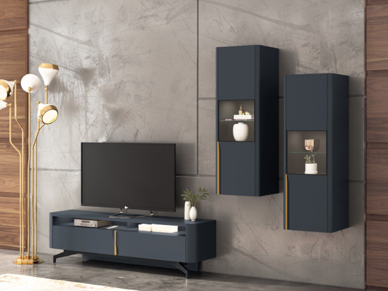 Низкий шкаф для телевизора с откидными дверцами animovel Wind ARCH-00054990 - Вид №2