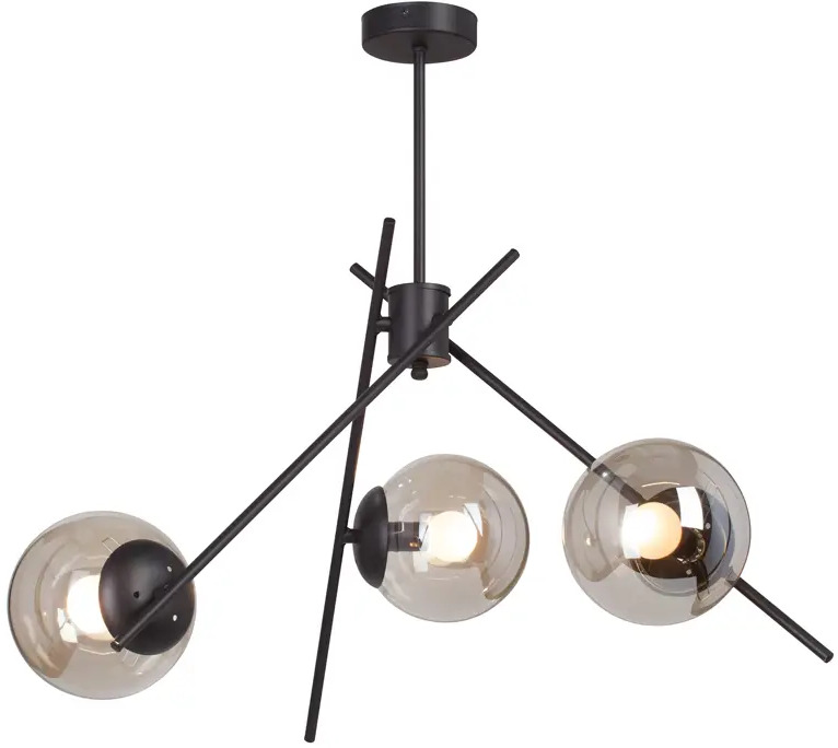 90446953 Светильник потолочный VITALUCE V4057-1/3PL 3 лампы 9 м² цвет черный STLM-0225853