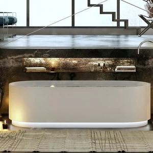 Design Ванна из Corian 1800x800x500 Circle Led белая