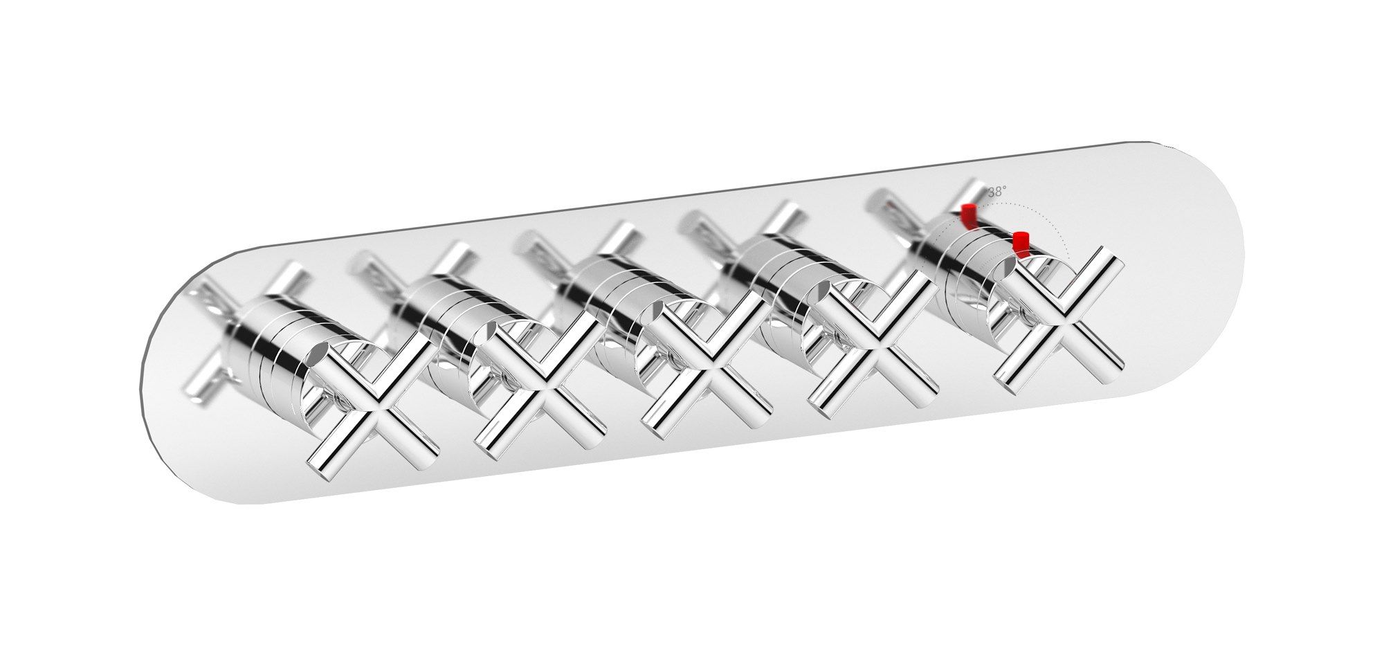 Термостатический смеситель для душа с 5 отверстиями IB Aqua ARCH-00121397 - Вид №6