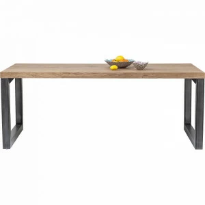 Обеденный стол деревянный с металлическими ножками 200 см Seattle KARE SEATTLE 323072 Дуб сонома;бежевый
