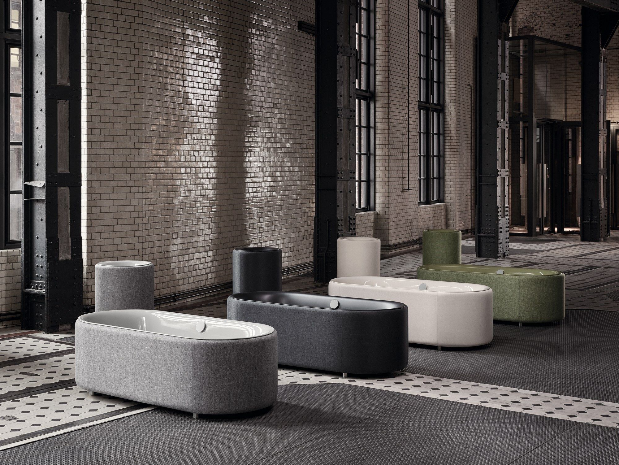 Эмалированная стальная ванна с тканевым покрытием Bette BetteLux Oval Couture ARCH-00051159 - Вид №2