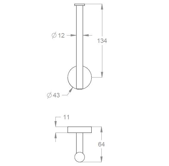 Держатель рулона из нержавеющей стали Fir Italia аксессуары для ванной комнаты сталь ARCH-00132371 - Вид №1