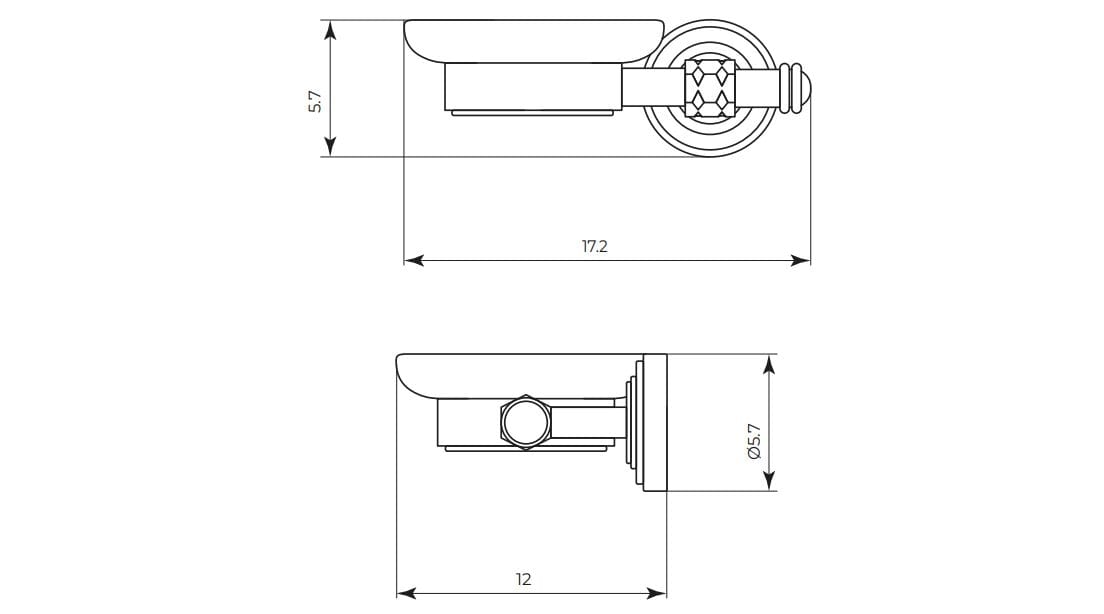 Керамическая настенная мыльница Gaia Mobili Complements ARCH-00003664 - Вид №1
