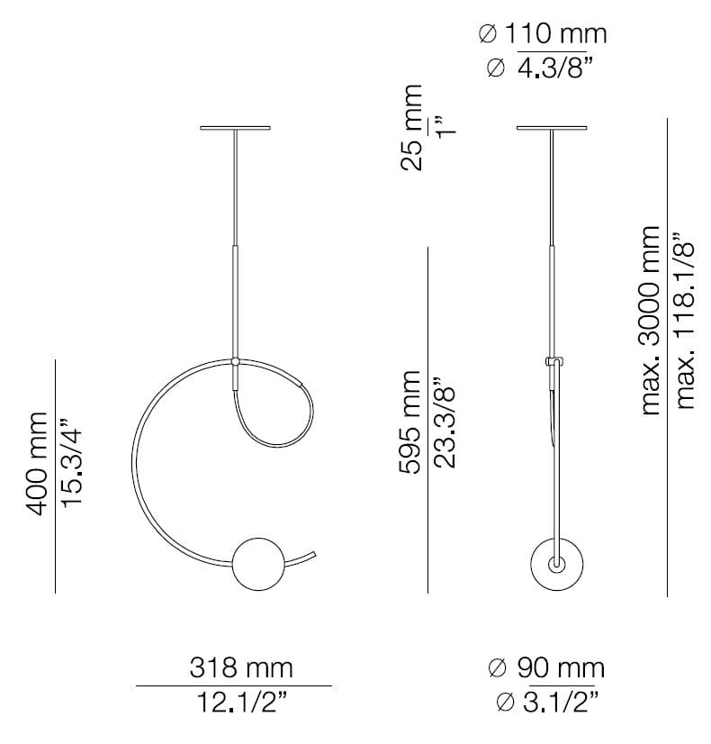 Стеклянный светодиодный подвесной светильник Estiluz Loop ARCH-00076514 - Вид №13
