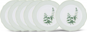 10665462 Noritake Набор из 6 тарелок закусочных Noritake "Английские травы" 21см Фарфор костяной