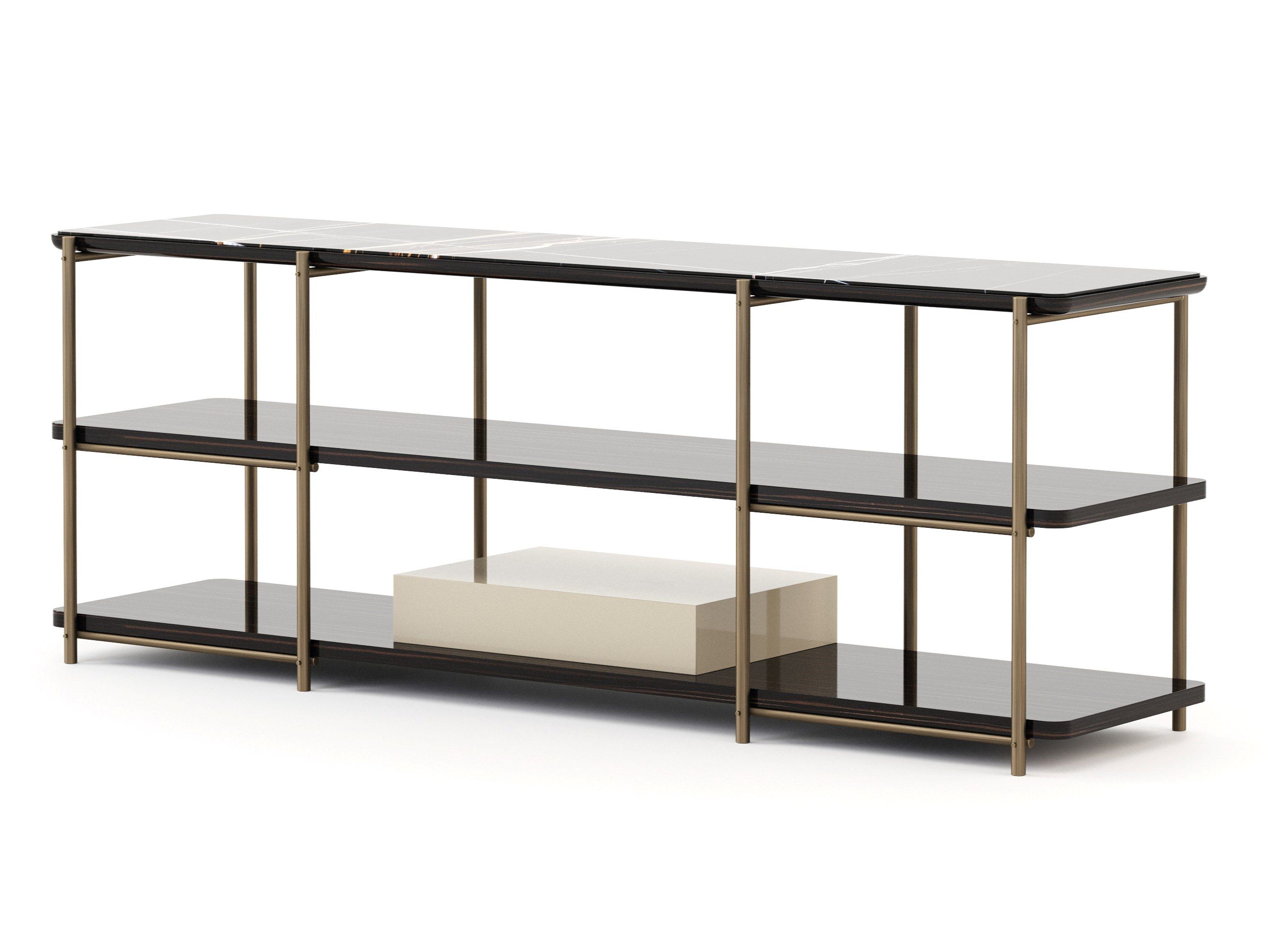 Прямоугольная консоль с бронзовыми и мраморными столешницами Stylish Club His &amp ARCH-00108194