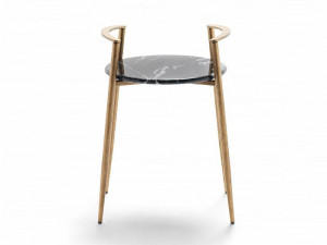 Круглый мраморный журнальный столик