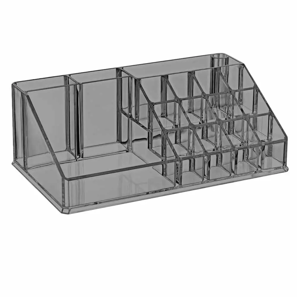 Органайзер для косметики 16 отделений Econova 22.5x8x12.5 см полипропилен цвет серый