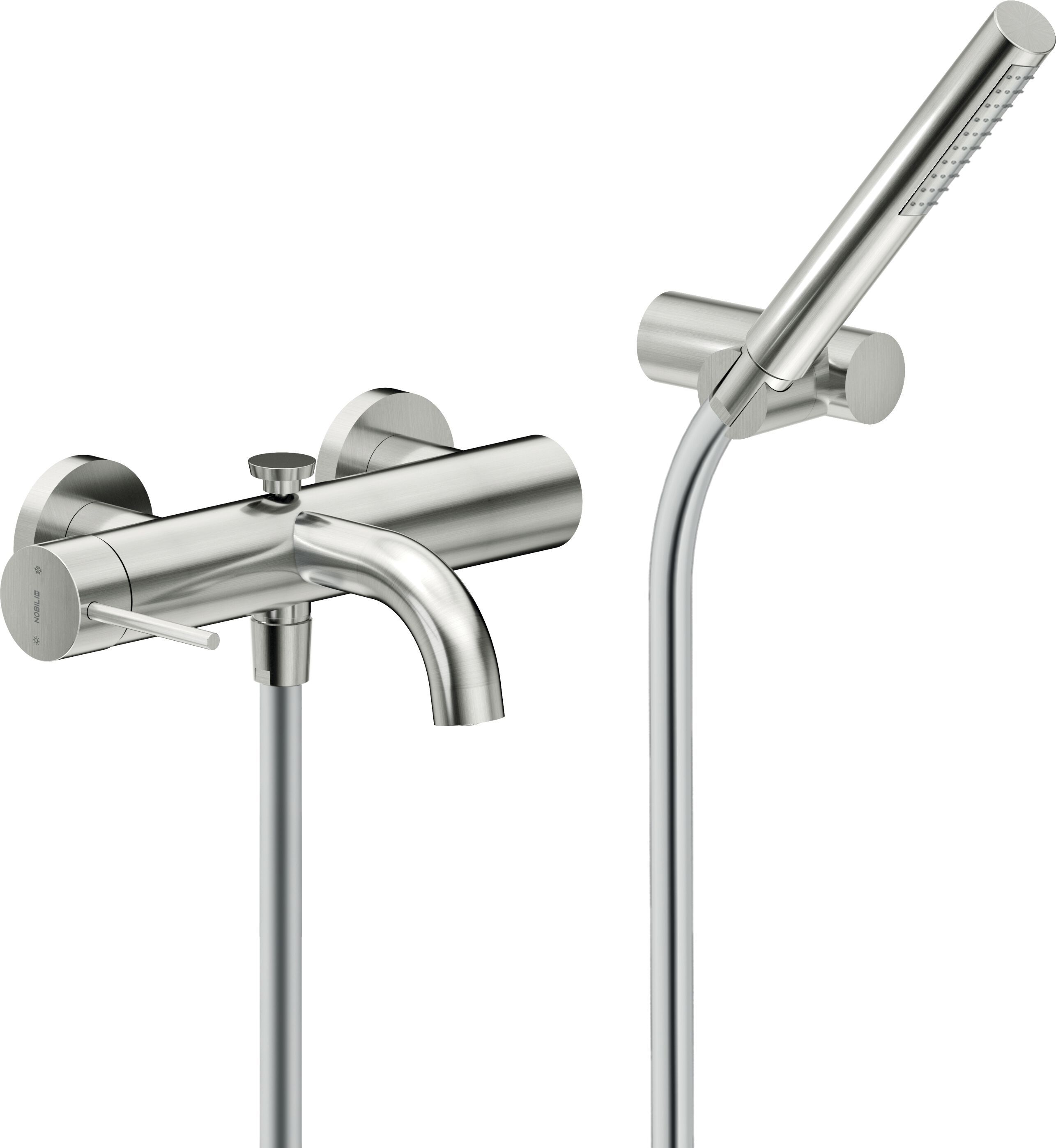 Однорычажный настенный смеситель для ванны с ручным душем Nobili Velis ARCH-00114005 - Вид №1
