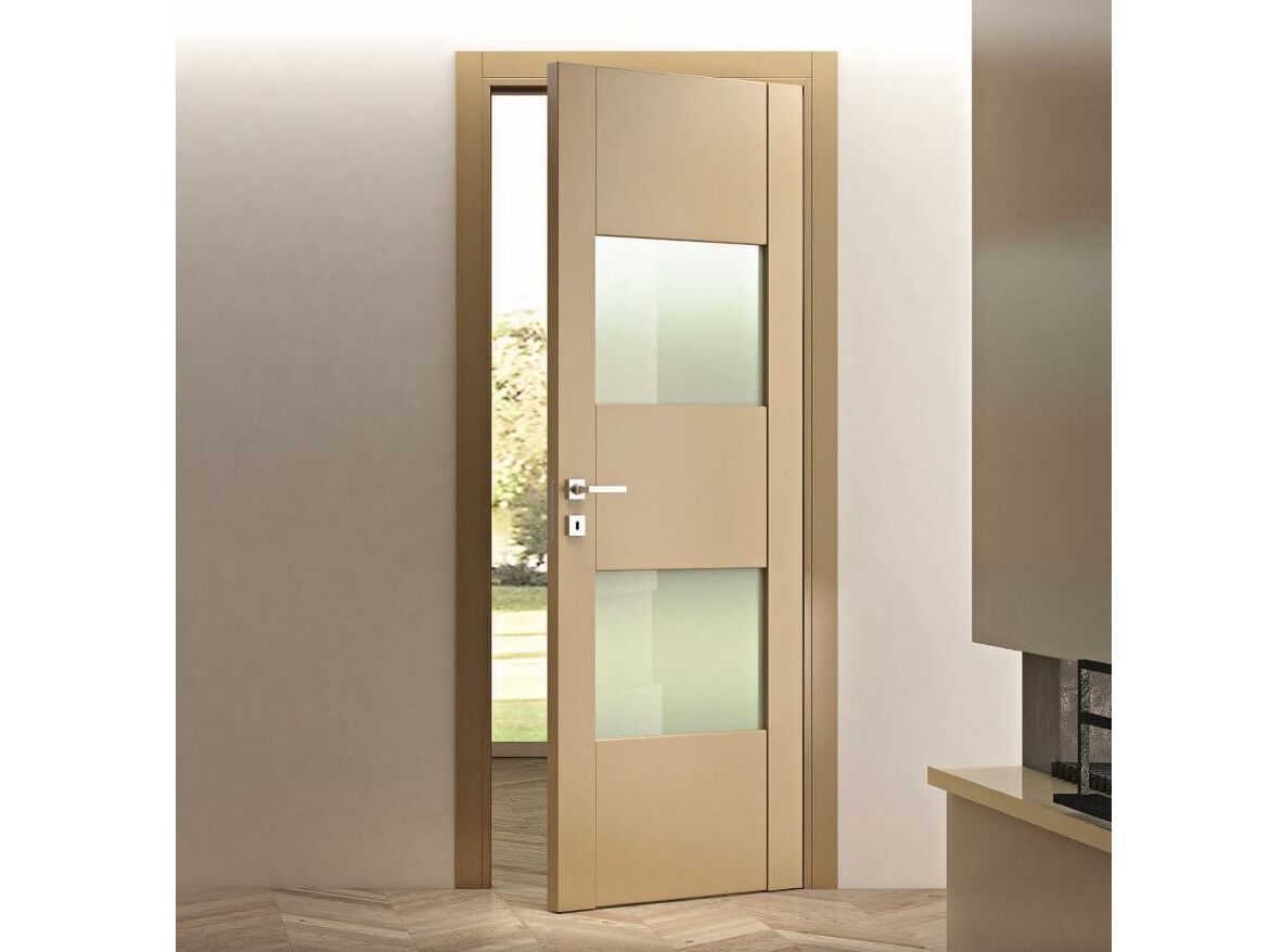 Распашная дверь из лака и стекла Pail Serramenti GAIA 9V ARCH-00010038