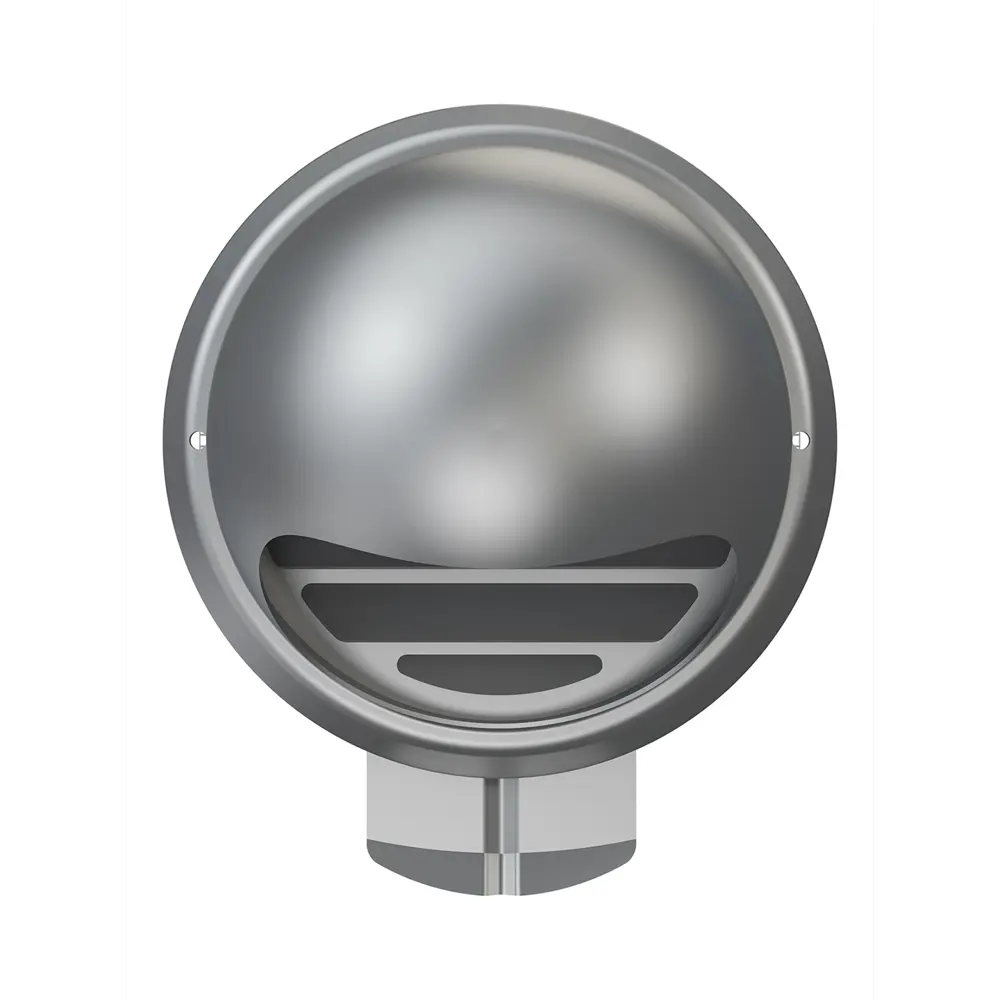 Выход стенной Era D150 мм нержавеющая сталь цвет серый STLM-2172228 - Вид №1