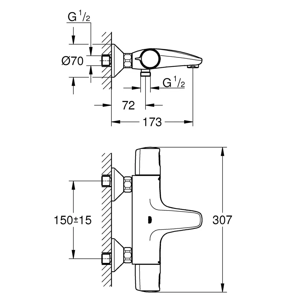 Термостат для ванны Grohe Precisionst Trend Precision Trend STLM-2033618 - Вид №9
