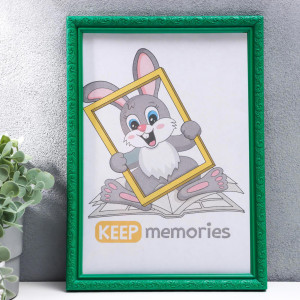 90335260 Рамка 7149610, 21х30 см, пластик, цвет зеленый Keep memories STLM-0189507 KEEP MEMORIES