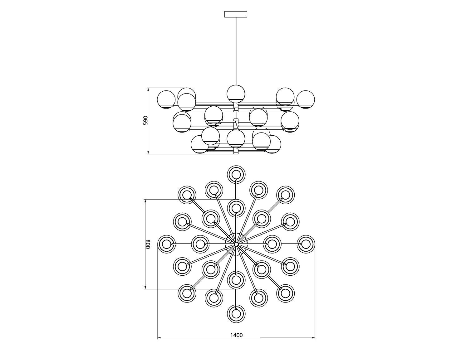 Выдувное стекло светодиодный подвесной светильник Cameron Design House Мяч и обруч ARCH-00043199 - Вид №23