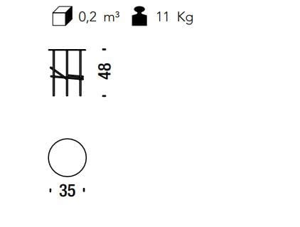 Круглый стальной журнальный столик MOROSO Shanghai Tip ARCH-00073862 - Вид №4