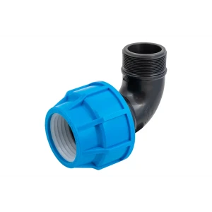 Отвод комбинированный 90° ПНД Политэк 2"x63 мм НР