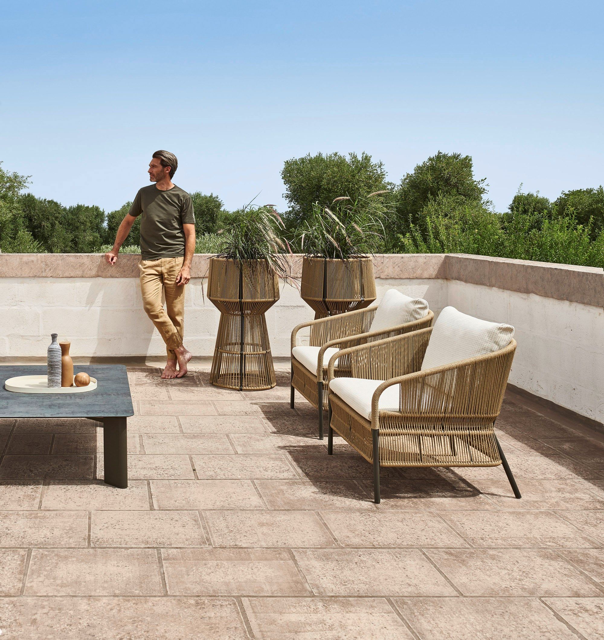 Синтетическое волокно садовое кресло с подлокотниками Varaschin Cricket ARCH-00074838 - Вид №9