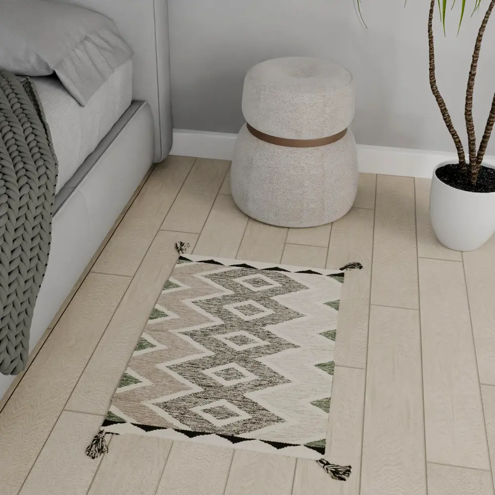 Коврик Inspire декоративный хлопок AIARI 60x90 см цвет зеленый STLM-2202468