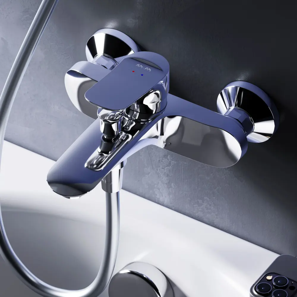 Смеситель для ванны AM.PM F9ML1000 хром с керамическим картриджем 89346494 Moxie STLM-1336917 - Вид №8