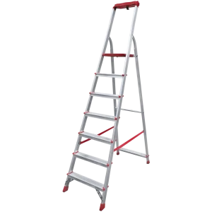 Стремянка с лотком для инструментов Новая Высота Артель 7 ступеней алюминий