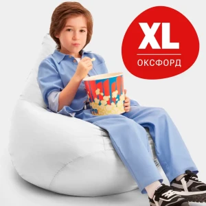 91588322 Кресло-мешок Bean Joy XL 70x100x70 см цвет белый STLM-1500062