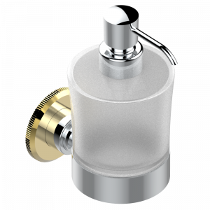 A55-613 Дозатор для жидкого мыла настенный Thg-paris Art Déco с рукоятками Хром/золото