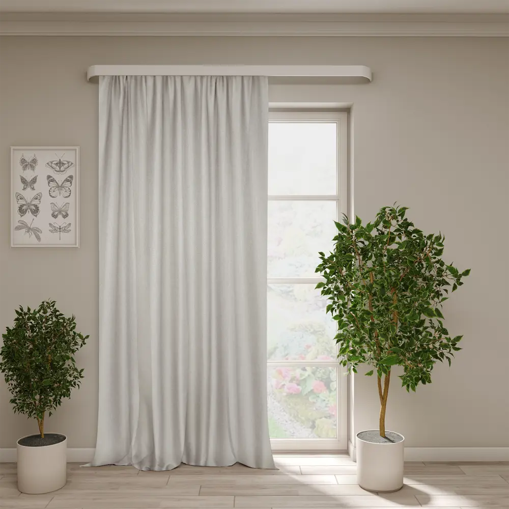 Штора Melange на ленте 200×280 см бежевая для гостиной 89422742 Santreyd STLM-1584762