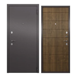 92000186 Входная дверь Unicorn Apartment правый 205x96см цвет шоколад букле/орех грецкий STLM-1484098