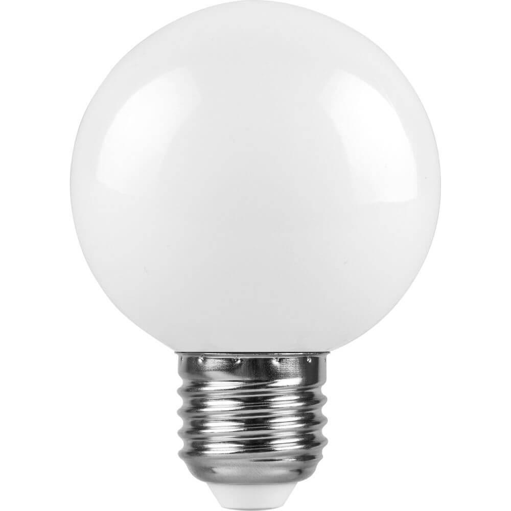 25902 Лампа светодиодная E27 3W 6400K Шар Матовая LB-371 Feron