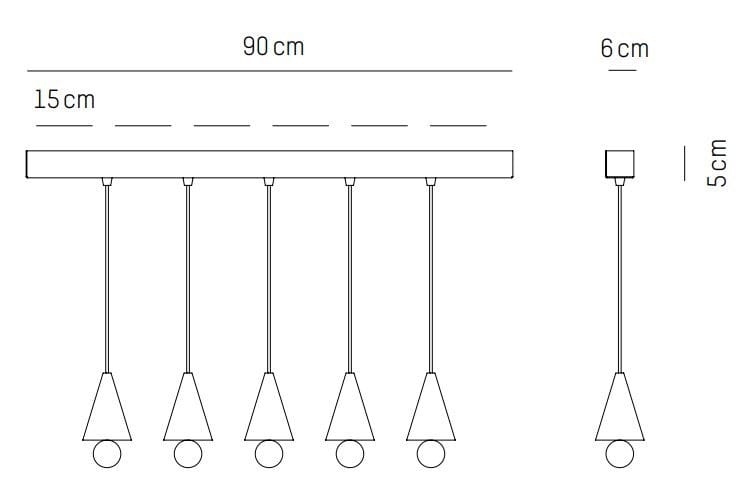 Алюминиевый светодиодный подвесной светильник с диммером Petite Friture Вишневый ARCH-00115636 - Вид №2